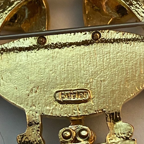 Vintage Butler jewelry broach 2 birds dinking - Picture 2 of 4